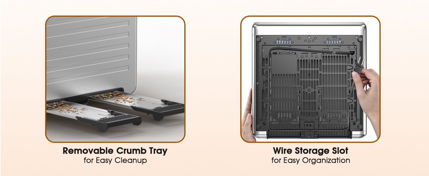 Touch Screen Toaster 4 Slice Wide Slot